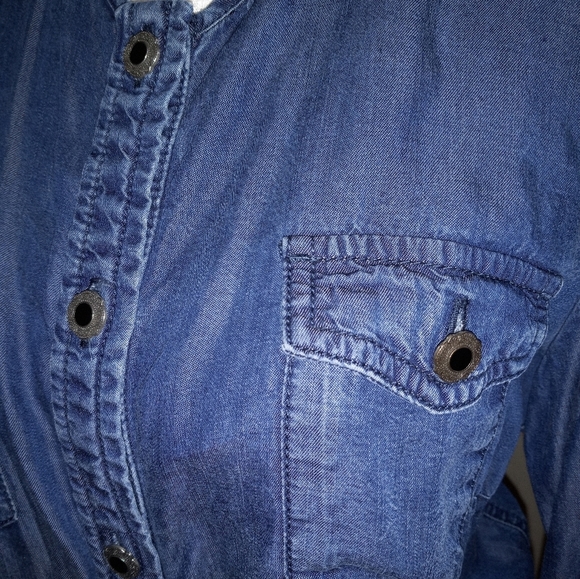 The Kooples Denim Chambray Dress with Enamel Buttons Size M - Picture 3 of 6